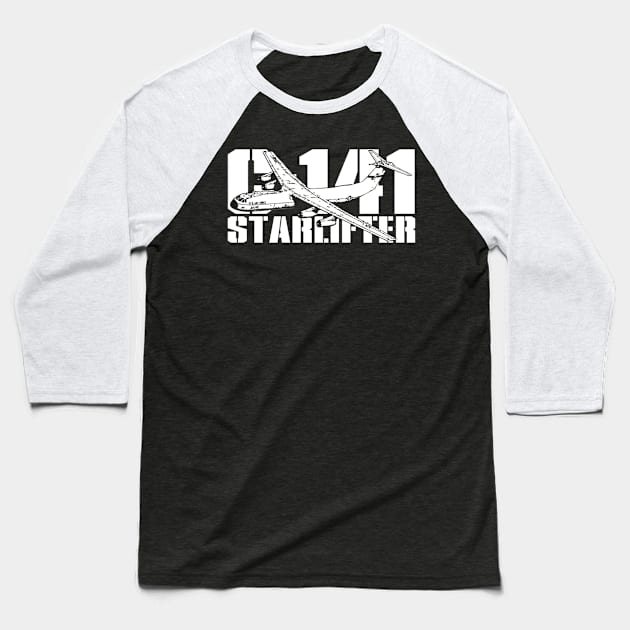 C-141 Starlifter Baseball T-Shirt by QUYNH SOCIU